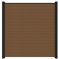 NewTechWood Co-extrusie composiet scherm Triple, 180 x 180 cm, Teak.* VERWACHT SEPTEMBER