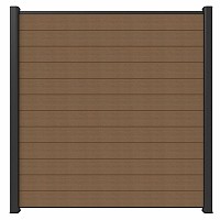 NewTechWood Co-extrusie composiet scherm, 180 x 180 cm, Teak.*