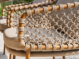 4 Seasons Outdoor Martinique tuinstoel amber incl. 2 kussens