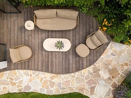 Molina 3-zits loungebank incl. 3 kussens | 4 Seasons Outdoor