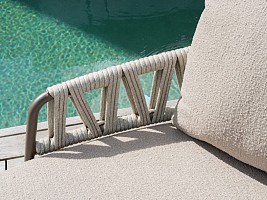 Calma chaise longue terre armleuning rechts incl. 3 kussens | Taste 4SO