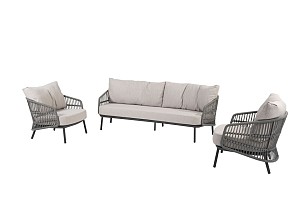 Taste by 4 Seasons Outdoor Alicante loungeset: 3-zits loungebank + 2x loungestoel