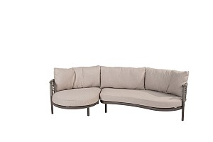 Taste by 4 Seasons Outdoor Puglia modulaire loungeset terre: 2-zits loungebank armleuning links + ch