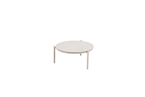 Vic loungetafel latte met geprint keramiek tafelblad 73 cm Ø (H 35) | Taste 4SO