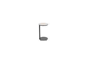 Vic bijzettafel antraciet met geprint keramiek tafelblad 30 cm Ø (H 50) OP=OP | Taste 4SO