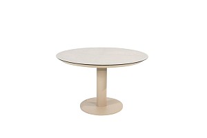 Taste by 4 Seasons Outdoor Sarah tuintafel latte met geprinte keramiek tafelblad 120 cm Ø