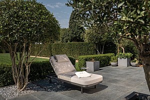 Taste by 4 Seasons Outdoor Milano ligbed antraciet incl. kussen en hoofdsteun OP=OP