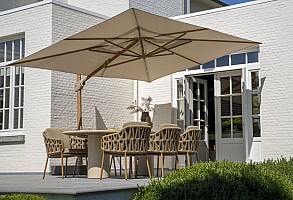 4 Seasons Outdoor Biarritz dining set met Estate eettafel organisch Amber