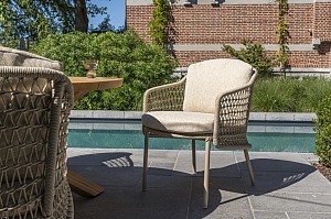 4 Seasons Outdoor Puccini dining set met Prado eettafel Latte