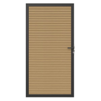 NewTechWood Co-extrusie composiet deur in aluminium frame, horizontaal triple, 100 x 195 cm, Red Ced