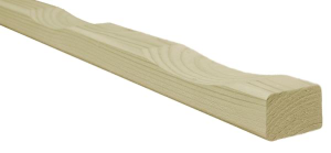 Vuren ventilatielat t.b.v. wandbekleding, 2,1 x 4,5 x 250 cm, groen geïmpregneerd.*