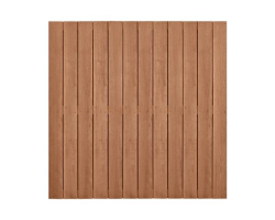 Hardhouten geschaafd plankenscherm design 28-planks 15 mm, recht verticaal, 180 x 180 cm.*