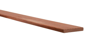 Hardhouten enkelzijdig geprofileerd dekdeel FSC, 2,1 x 14,5 x 305 cm.*