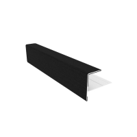 NewTechWood aluminium co-extrusie eindprofiel t.b.v. Castellation PRO, 5 x 5 x 300 cm, Ebony zwart.*