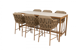 4 Seasons Outdoor Biarritz high dining set met Soho high dining tafel Amber