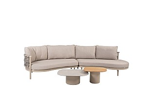 Taste by 4 Seasons Outdoor Piacenza loungeset met Demi loungetafels Latte - Niet meer leverbaar