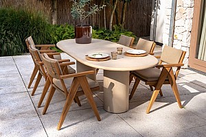 4 Seasons Outdoor Hampton eettafel ovaal 240x105cm verwacht medio mei