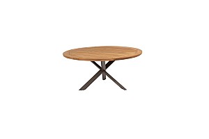Prado eettafel rond teak blad en Terre onderstel Ø 160cm | Taste 4SO