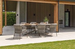 Prado eettafel ovaal keramisch blad Latte 240x105cm | Taste 4SO