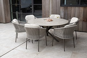 Prado eettafel rond keramisch blad Terre Ø 130cm | Taste 4SO