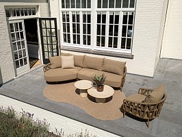 4 Seasons Outdoor Biarritz loungebank met chaise longue Amber