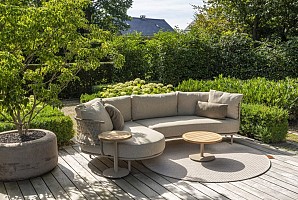 4 Seasons Outdoor Sardinia loungebank met chaise lounge Latte