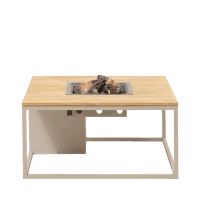 Cosiloft 100 sandy beige frame / teak top