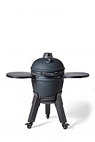 Kamado royal blue incl. pedestal & side-table - incl. aluminium black legs (incl. wheels)