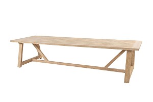 Taste by 4 Seasons Outdoor Noah low dining tafel brushed teak 300 x 100 cm