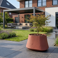 $ Belloro Pot 600 x 370 mm (DIA x H) - Zwartbruin