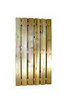 Grenen geschaafde plankendeur op verstelbaar zwart stalen frame 100 x 195 cm, recht, groen geïmpregn
