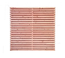 Douglas lattenscherm rhombus 20/21 planks, recht horizontaal 180 x 180 cm, onbehandeld