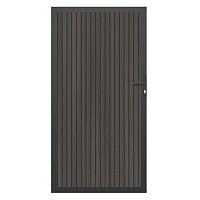 NewTechWood Co-extrusie composiet deur in aluminium frame, verticaal triple, 100 x 195 cm, Silver Gr