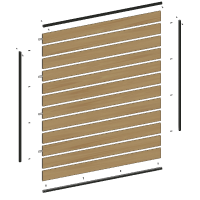 NewTechWood aluminium frameset t.b.v scherm i.c.m betonpalen, zwart gepoedercoat