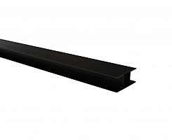 Stalen H-gleufpaal met structuur poedercoating, 4,2 x 9,6 x 275 cm, zwart RAL9005
