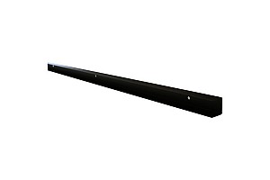 Stalen U-profiel met structuur poedercoating t.b.v. H-gleufpaal, 3,5 x 4 x 220 cm, zwart RAL9005