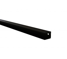 Stalen afdekkap met structuur poedercoating t.b.v. H-gleufpaal, 4,5 x 3,7 x 224 cm, zwart RAL9005