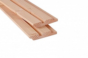 Douglas geschaafd rhombusprofiel 2,7 x 14,5 x 224 cm, onbehandeld.