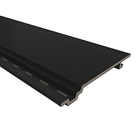 NewTechWood HKC wandbekleding vlak, 1,9 x 18,8 x 300 cm (wb 15,3 cm), Ebony zwart