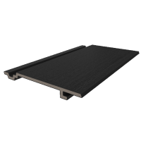 NewTechWood HKC wandbekleding vlak, 1,9 x 18,8 x 400 cm (wb 15,3 cm), Ebony burnt