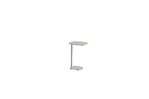 4 Seasons Outdoor Sofie bijzettafel linen met keramisch tafelblad oyster 35 x 30 cm (H 50)