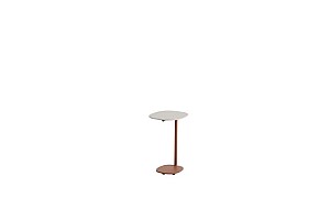 4 Seasons Outdoor Sofie bijzettafel spicy met keramisch tafelblad oyster 35 x 30 cm (H 50)