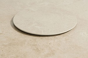 Taste by 4 Seasons Outdoor Lazy Susan ronde draaischijf met keramisch blad sabbia panna 60 cm Ø