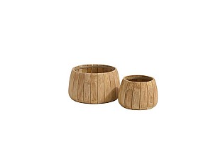 Orba plantenbakken teak set van 2 (50 en 70 cm) | Taste 4SO
