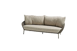 4 Seasons Outdoor Vera 3-zits lounge bank mocca incl. 3 kussens