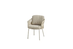 4 Seasons Outdoor Corfu dining stoel linen incl. 2 kussens