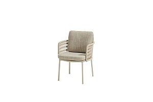 4 Seasons Outdoor Nova dining stoel linen incl. 2 kussens