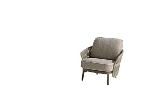 4 Seasons Outdoor Vento lounge stoel mocca incl. 2 kussens