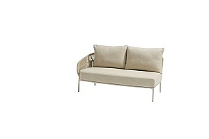Taste by 4 Seasons Outdoor Forma modulaire 2-zits lounge bank linen, armleuning rechts incl. 3 kusse
