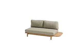 Marco modulaire 2.5-zits lounge bank rustic teak, eiland links incl. 3 kussens | Taste 4SO